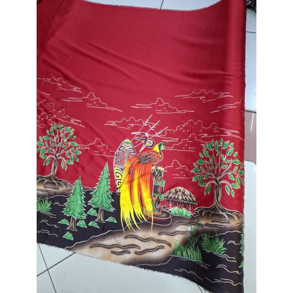 NEW DESAIGN KAIN BATIK SUTRA HALUS MOTIF PAPUA PREMIUM, BATIK SUTRA HALUS 100% MOTIF KHAS PAPUA, KAI
