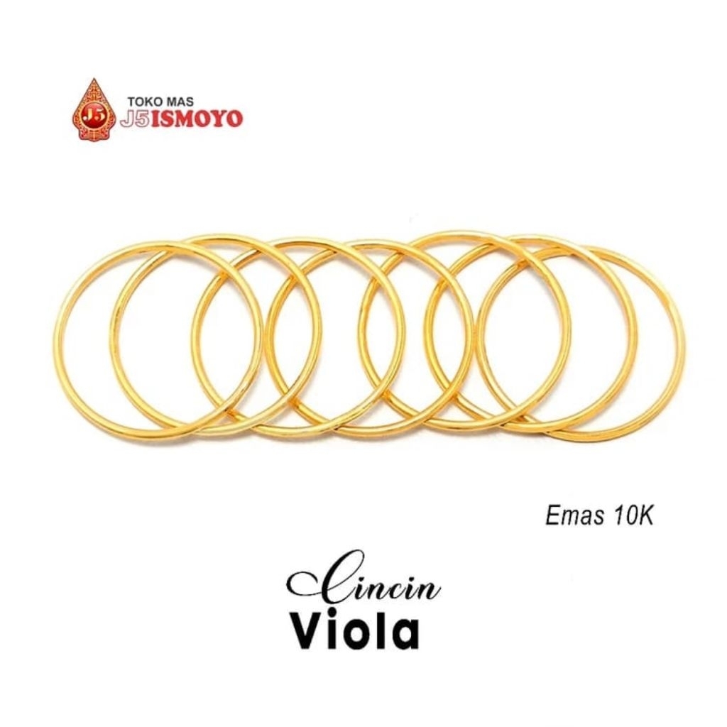 Cincin Emas Asli 10K Besurat Viola Model J5 Ismoyo