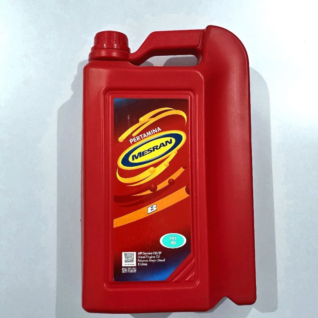 OLI PERTAMINA MESRAN B40 5 LITER sae 40 OLI MESIN MOBIL DIESEL MESRAN B 40 PERTAMINA OIL 5000ml