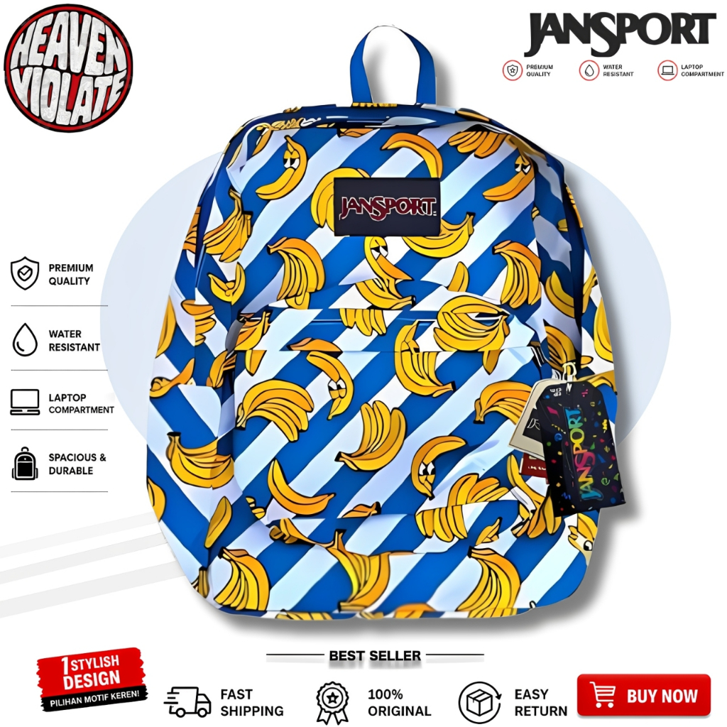 [100% ORIGINAL] - TAS JANSPORT BANANA BACKPACK SCHOOL SUPERBREAK - TAS JANSPORT BANANA - TAS RANSEL 