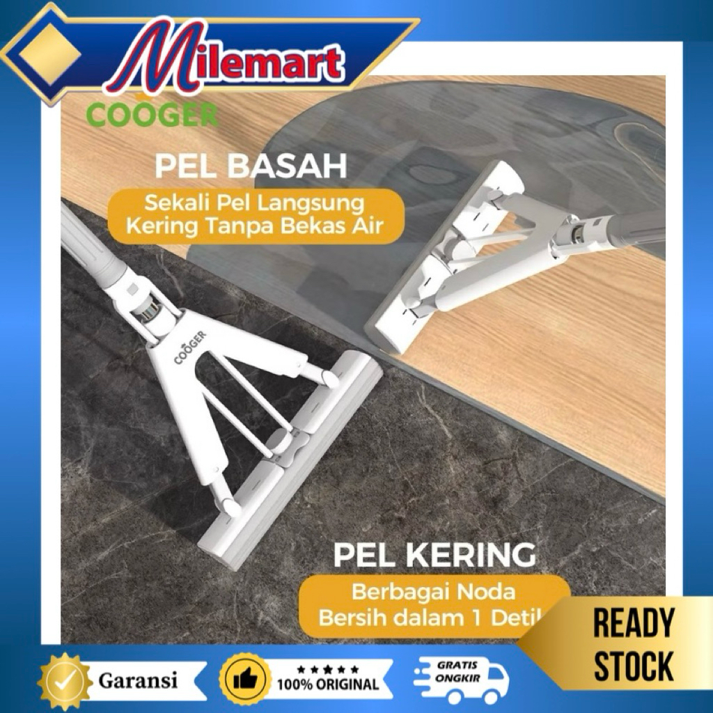 COOGER Alat Pel Lantai Praktis / Sponge Mop Pel Lantai Peras Otomatis - A14711