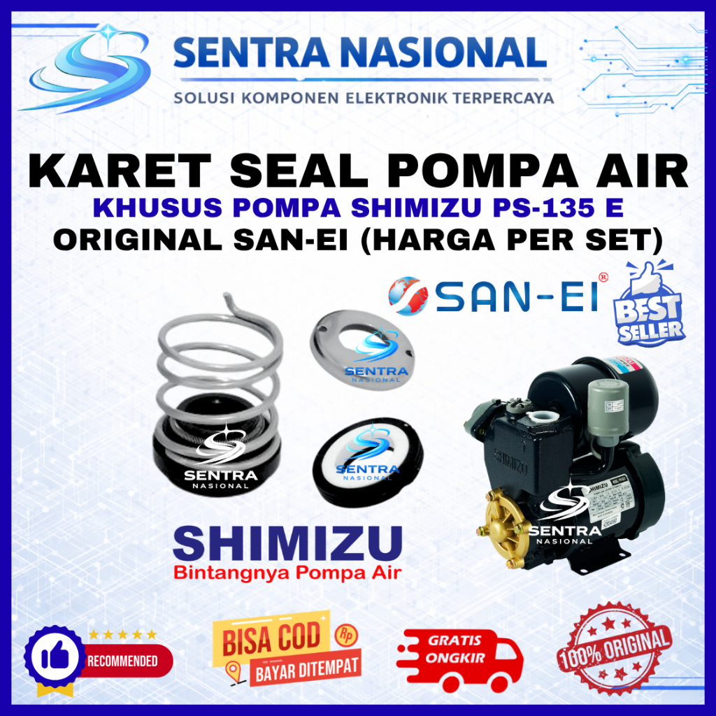 MECHANICAL SEAL SHIMIZU PS135E PS 135 E San-Ei - Seal | KARET SEAL POMPA AIR SHIMIZU PS135E PS 135 E