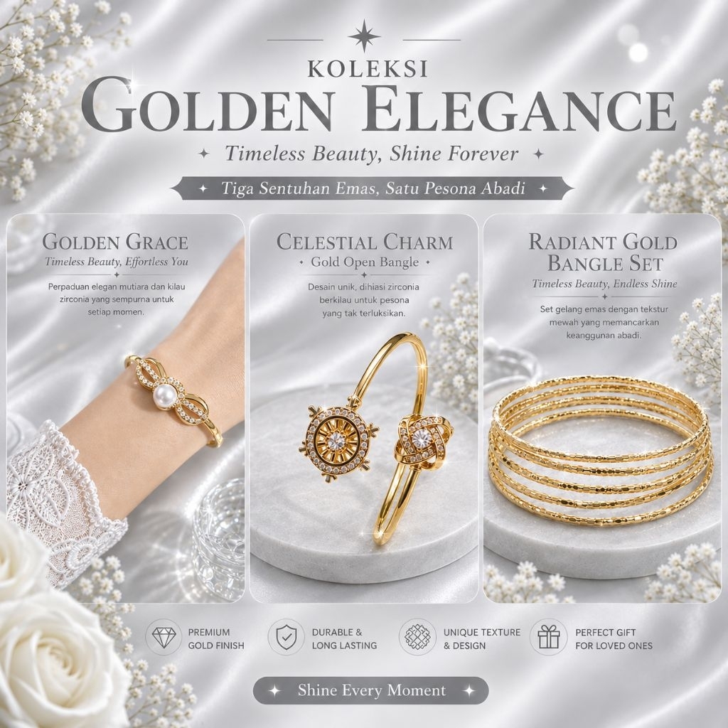 gelang tangan wanita gelang keroncong gelang xuping gelang emas imitasi anti karat
