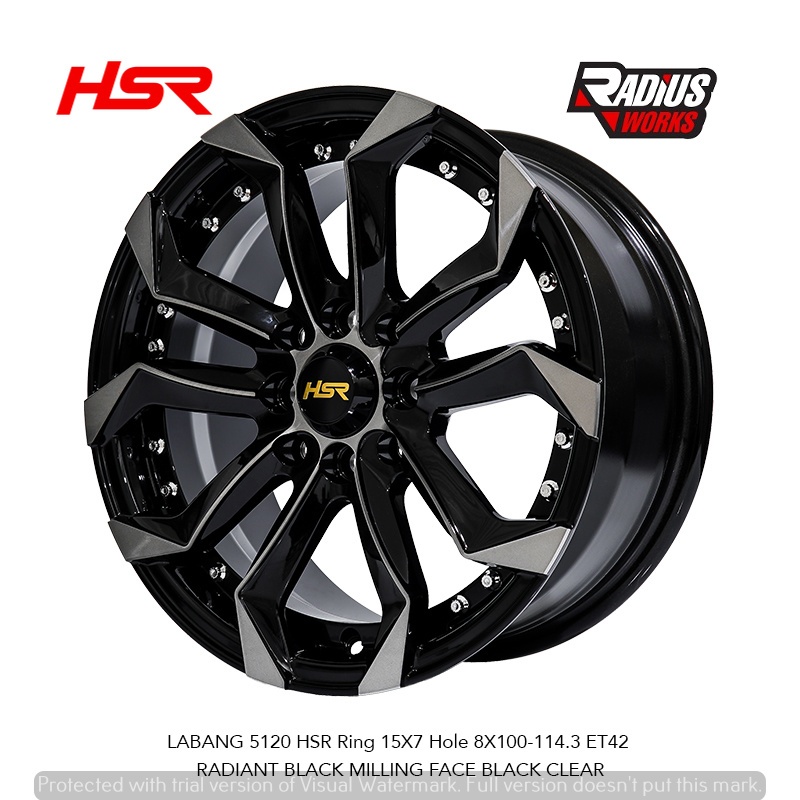 VELG MOBIL RACING HSR LABANG RING 15 UNTUK JAZZ, BRIO, VIOS, BINGUO