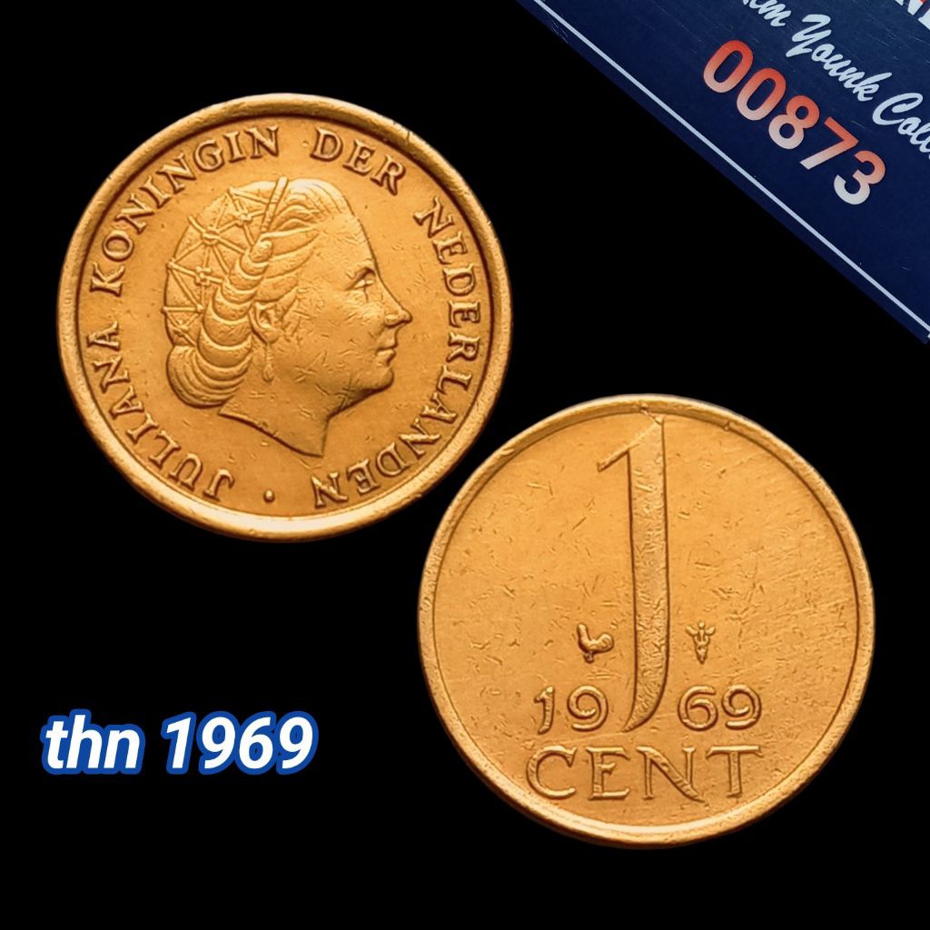 UKA069Coin 1 Cent (BELANDA) Ratu Juliana Thn 1969 Detail Bagus