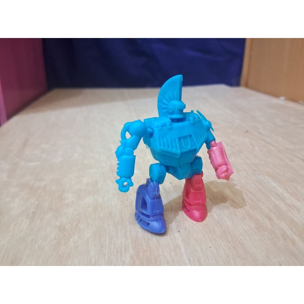Mainan Robot Lotte Roman Biru Seri Thunder Mainan Vintage Lawas Jadul robot plastik