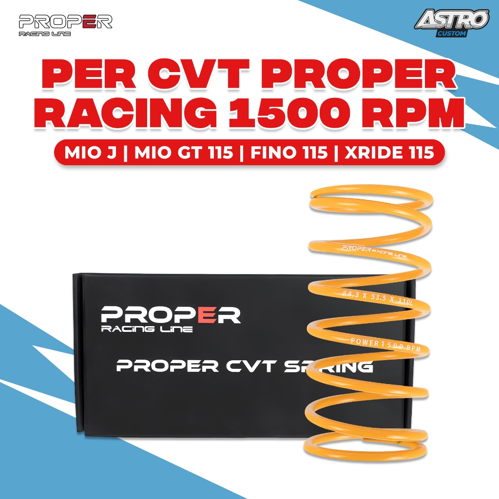 Proper Per CVT 1500 RPM Mio J Fino Soul GT 115 X-Ride 115 Proper Racing Line Spring Pulley CVT