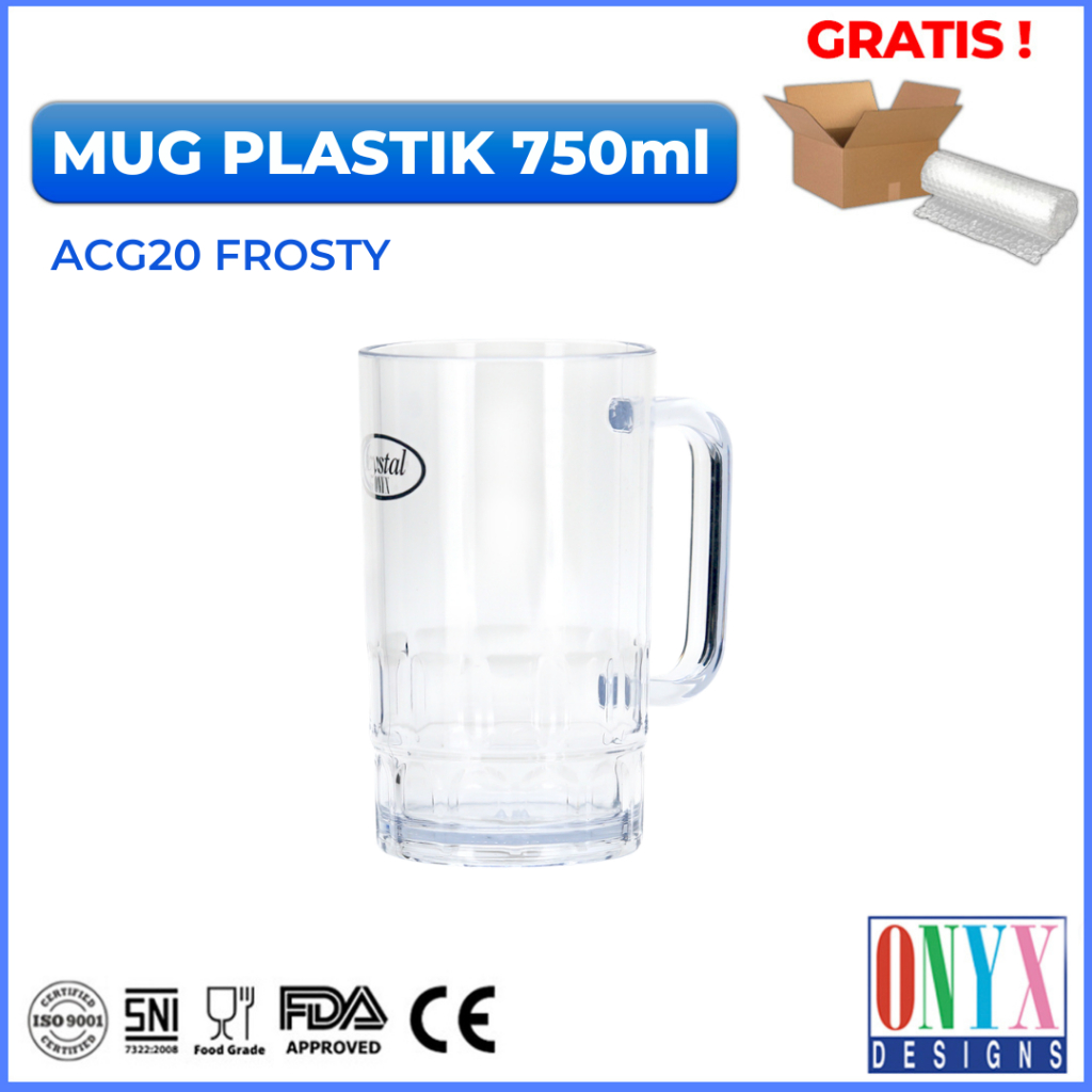 Gelas Mug Plastik Onyx 750ml - ACG20 Frosty