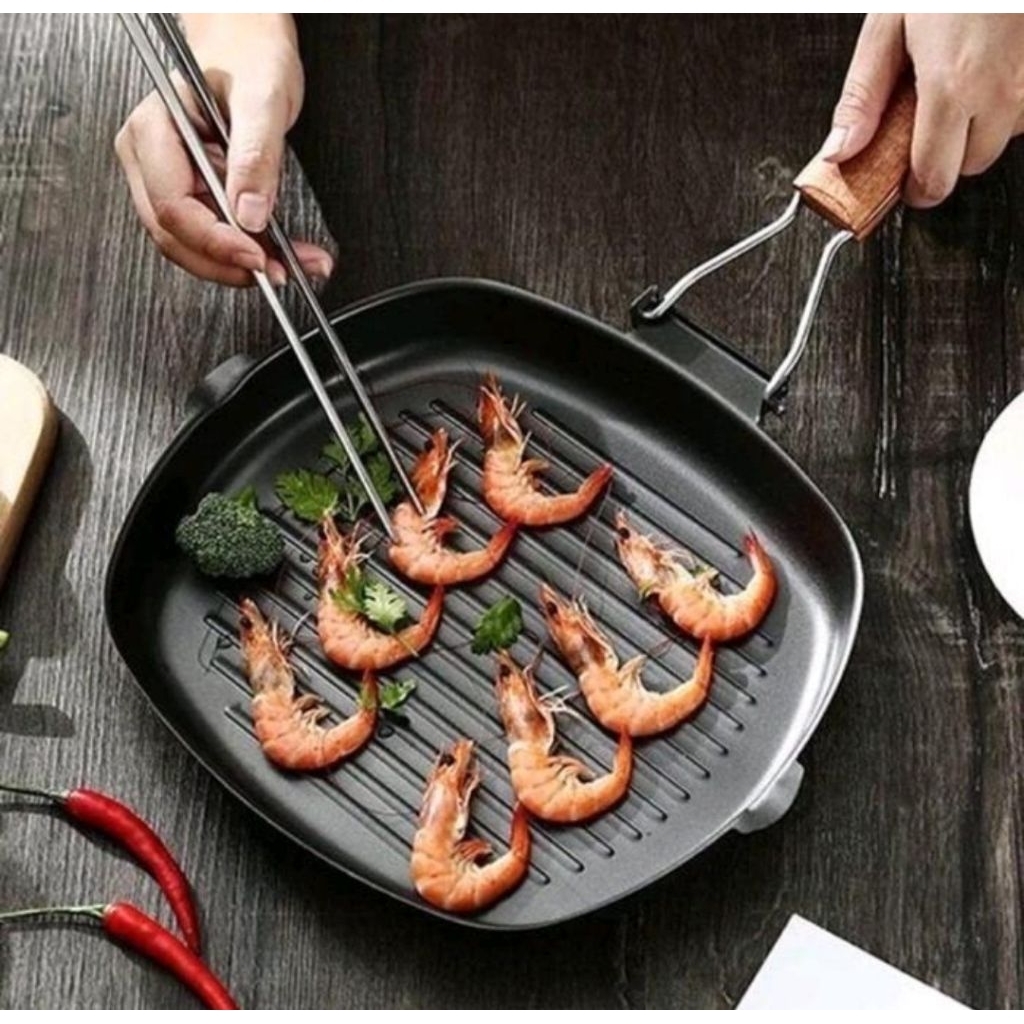 GSF. square grill pan  ,wajan kotak pemanggang ,panggangan  GSF  G 2402  ,20 CM