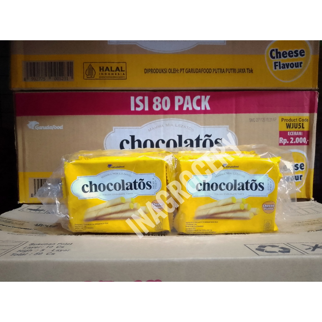 CHOCOLATOS WAFER ROLL SWEET CHEESE ECERAN 2000 DUS