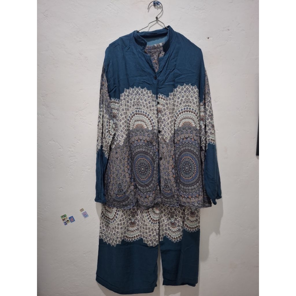 One set rayon preloved//one set celana//one set wanita