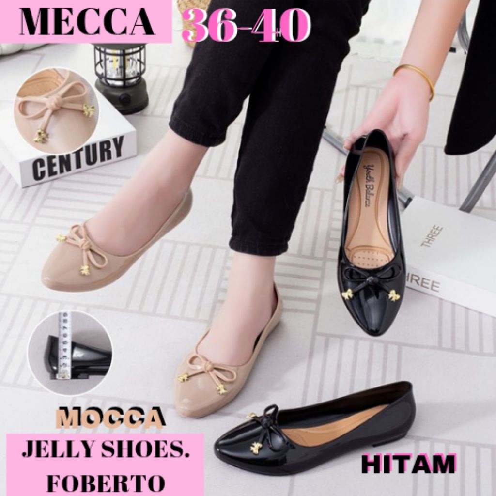 (COD)SPATU SEPATU JELLY SHOES JELLYSHOES PANSUS KERJA GLOSSY PITA CEWE CEWEK WANITA IMPOR IMPORT