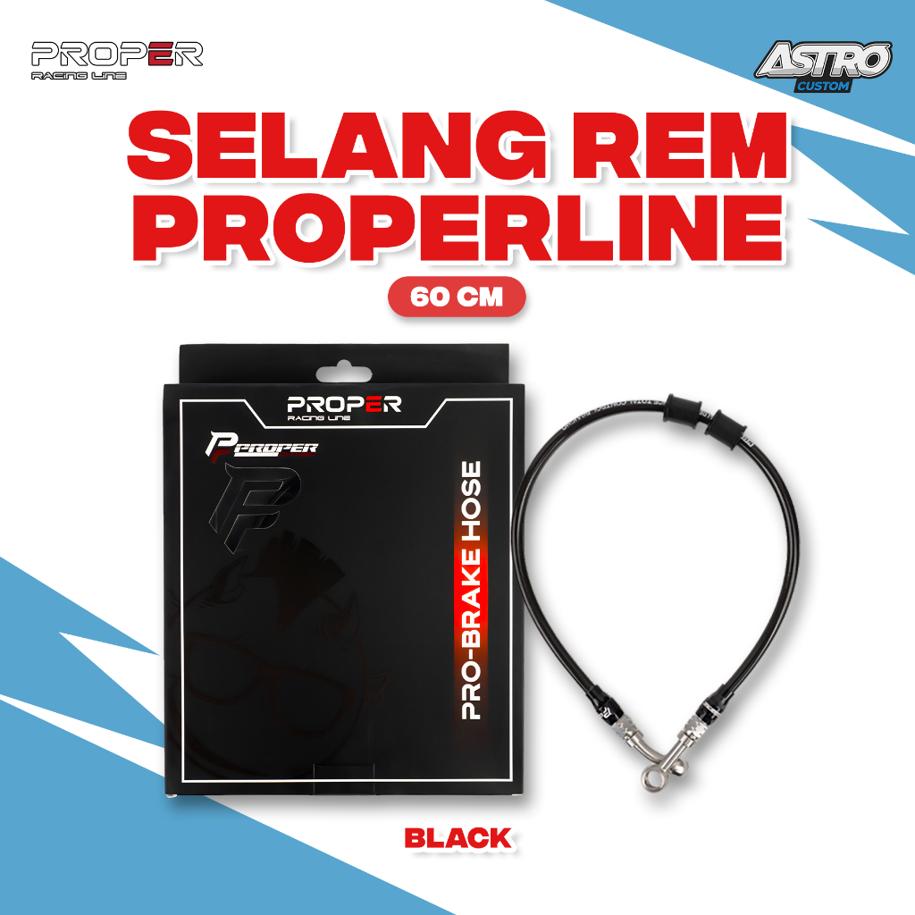 Selang Rem Proper Vario 125 150 PCX ADV Beat Fi Scoopy Fi ESP Revo Supra Break Hose 60 Cm Universal