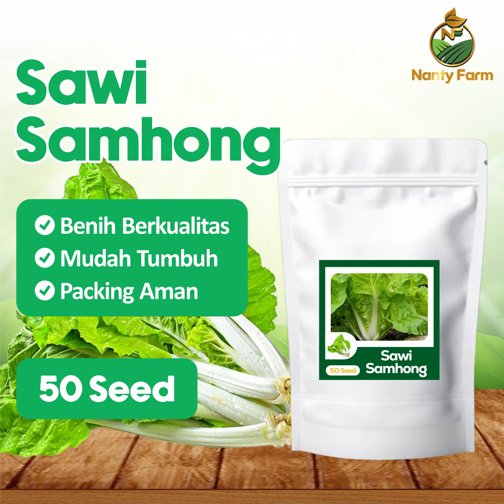 50 Biji Benih Sawi SAMHONG KING - Benih Sayur Sawi Samhong