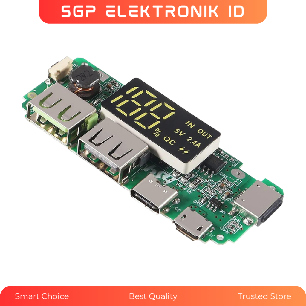 MODULE POWER BANK 5V 2.4A FAST CHARGING INPUT SEMUA TYPE MODUL POWERBANK 2.4A FAST CHARGER MODUL PB 
