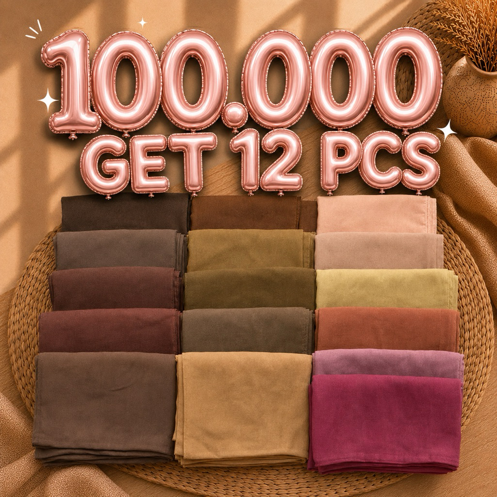 ( 100RB dapet 12PC )HIJAB BELLA SQUARE JILBAB SEGI EMPAT POLYCOTTON BEBAS PILIH WARNA