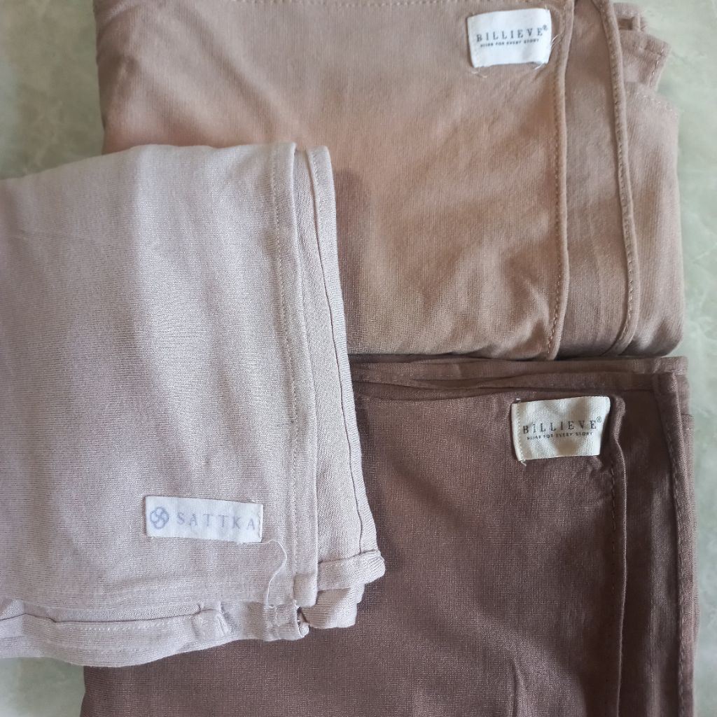 preloved pashmina kaos rayon basic airflow sattka billieve