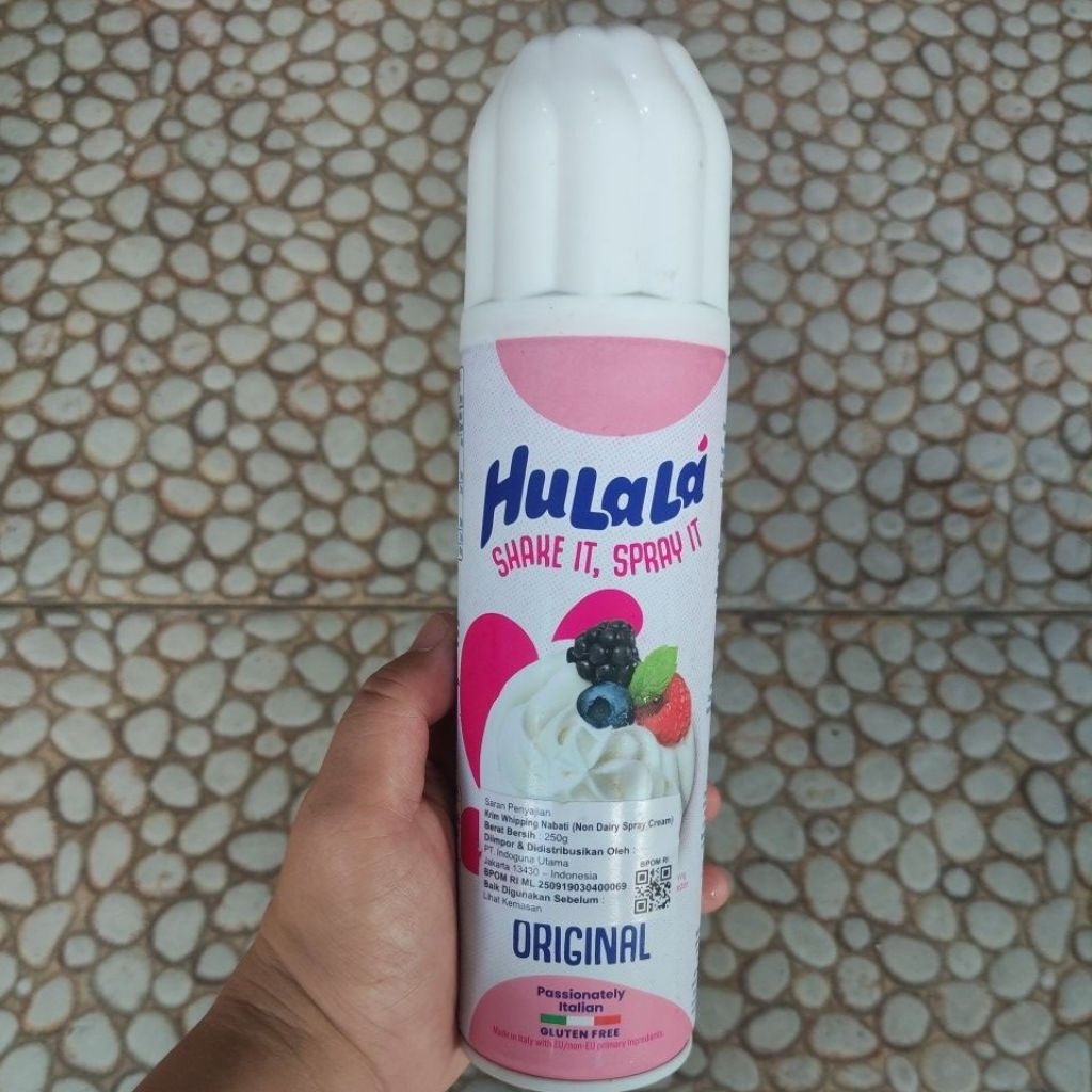 HULALA KRIM WHIPPING NABATI NON DAIRY SPRAY CREAM AEROSOL 250gr