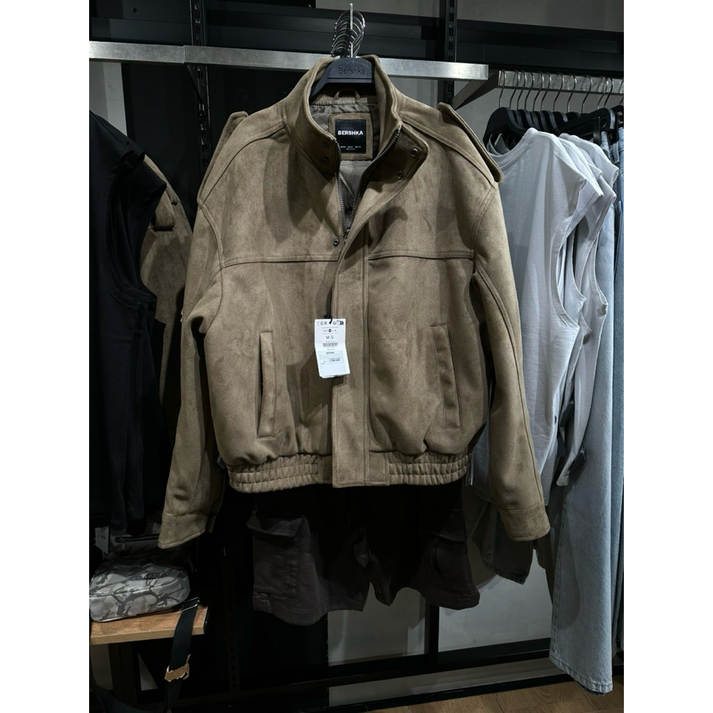 Jaket Bomber Cowok Pria Bershka