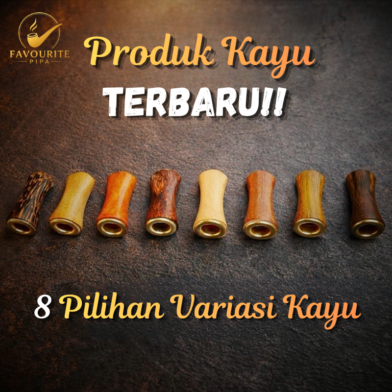 Once Cangklong Pipa Kayu Mini - Desain Elegan, Mudah Dibawa, Cocok untuk Kretek