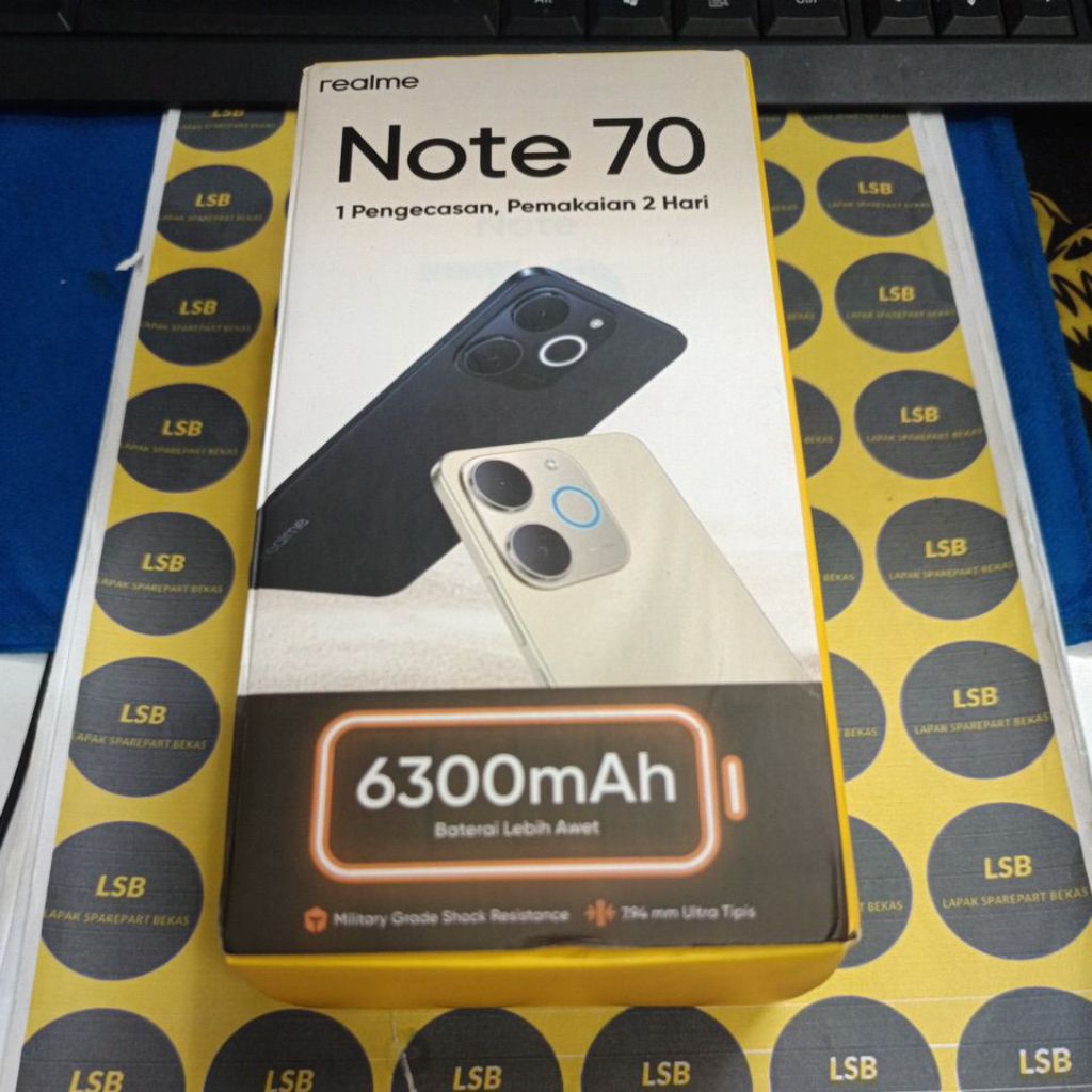DUS BOX/KOTAK HANDPHONE REALME NOTE 70 ORIGINAL BEKAS
