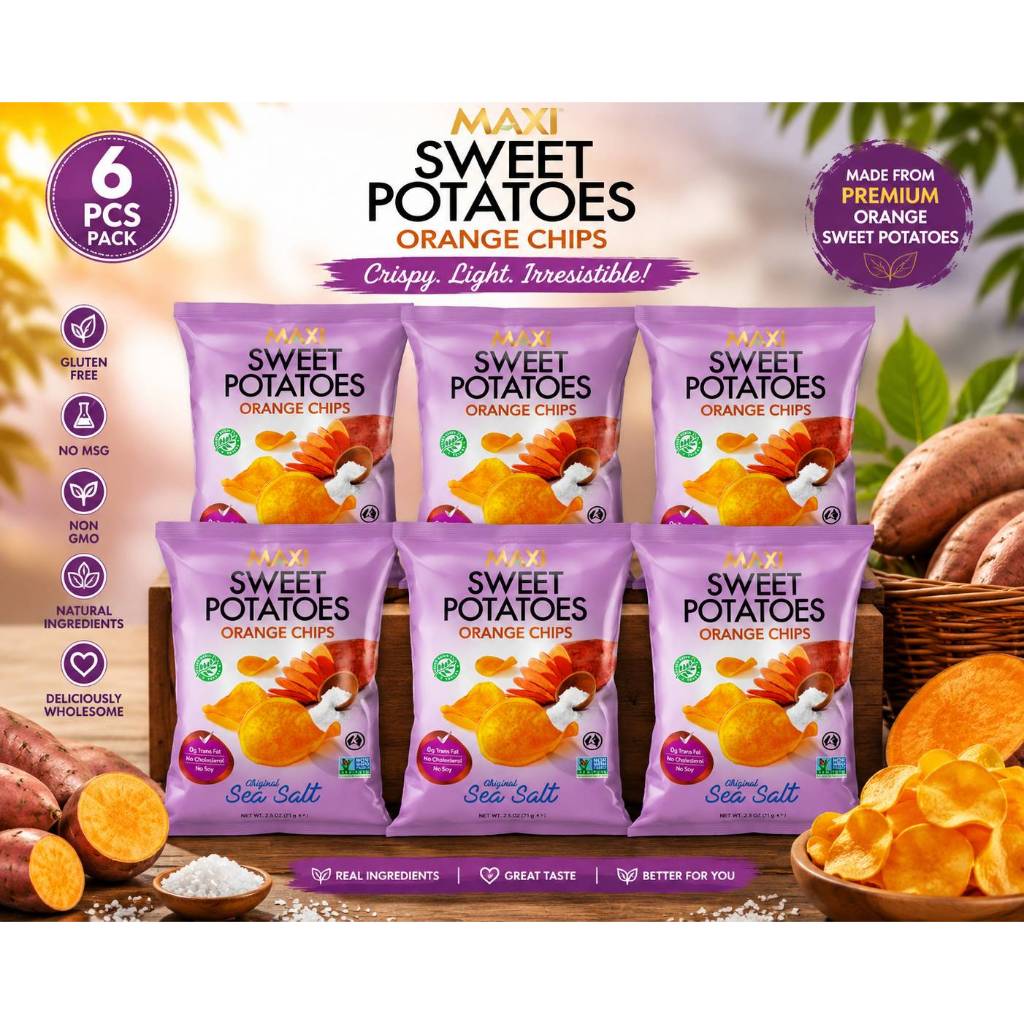 MAXI Orange Sweet Potatoes 6 Packs / 70g