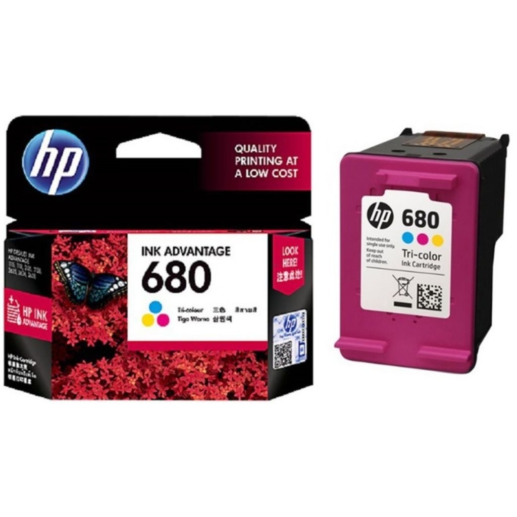 Cartridge Tinta Printer HP 680 Colour Warna