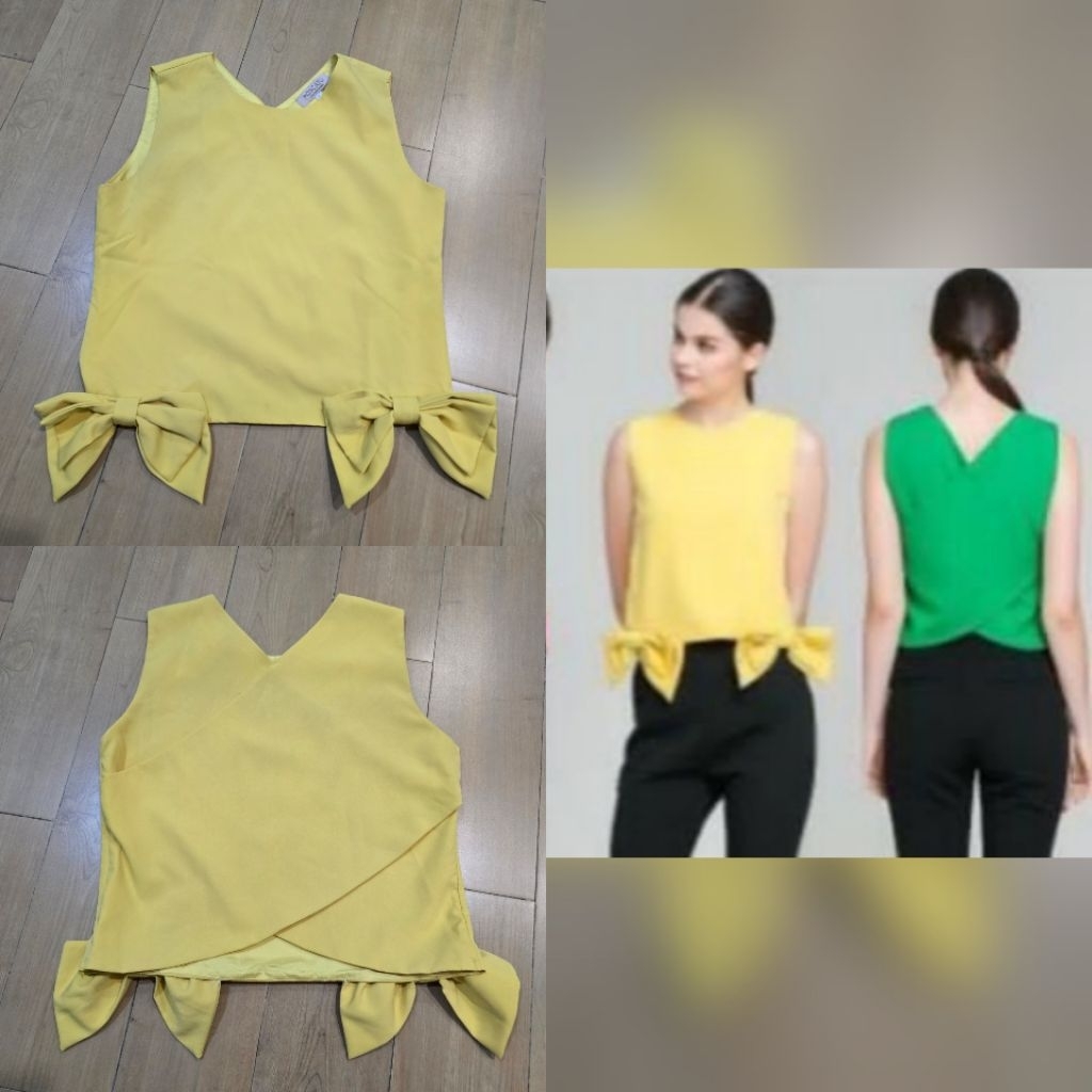 moscato top bow in yellow
