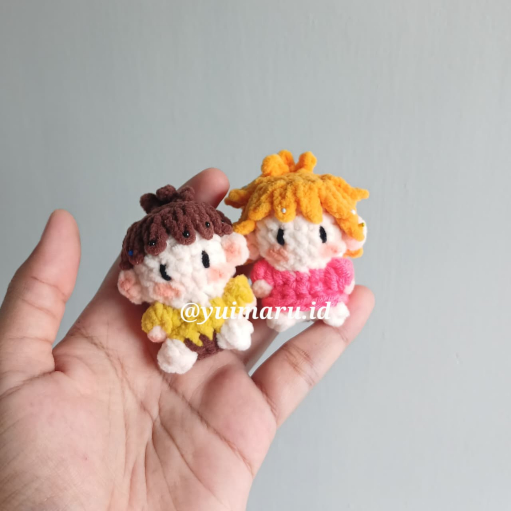 [yuimaru.id] Ponyo Sosuke Mini Crochet Keychain | Gantungan Kunci Rajut Ghibli