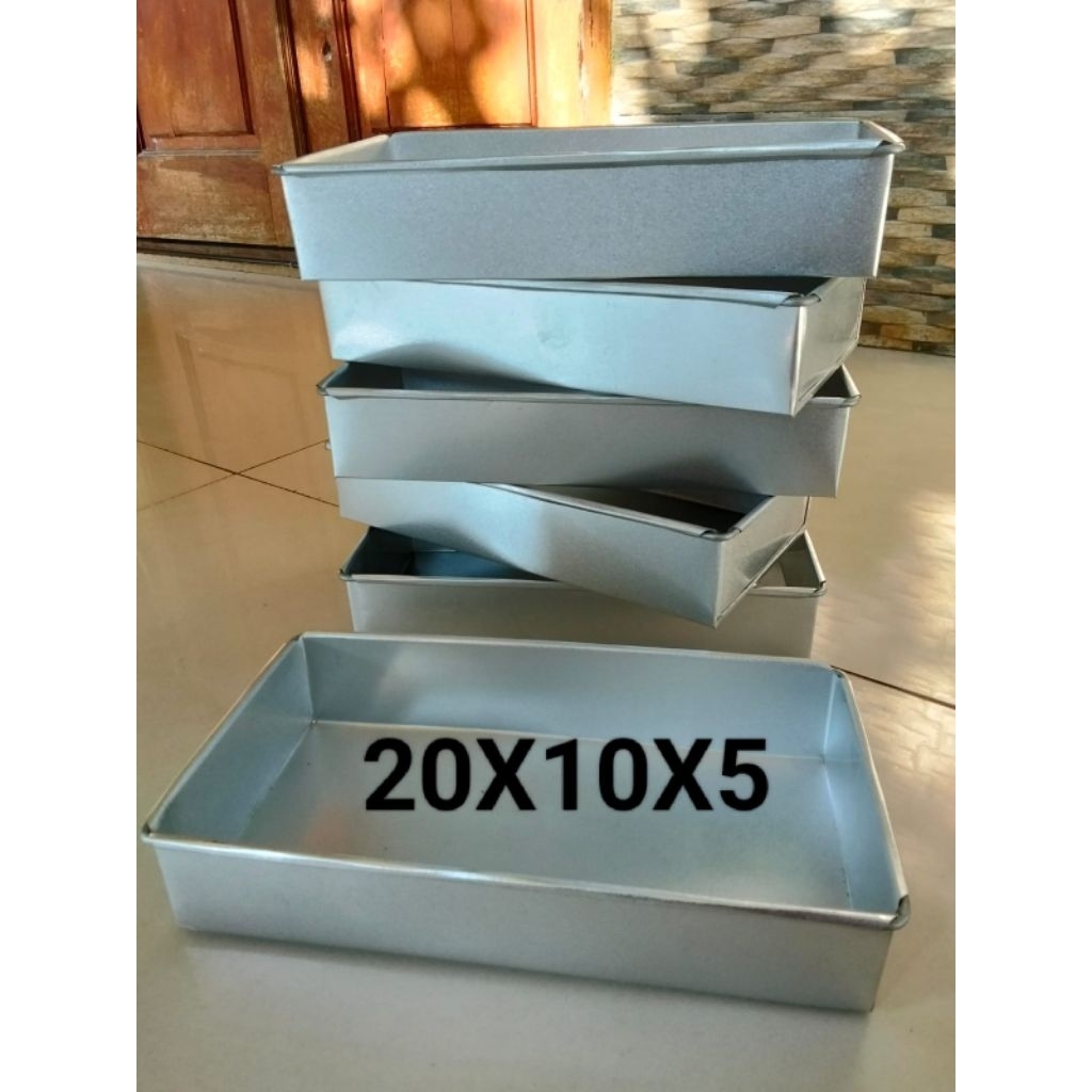 Loyang kue brownis ukuran 20X10X5