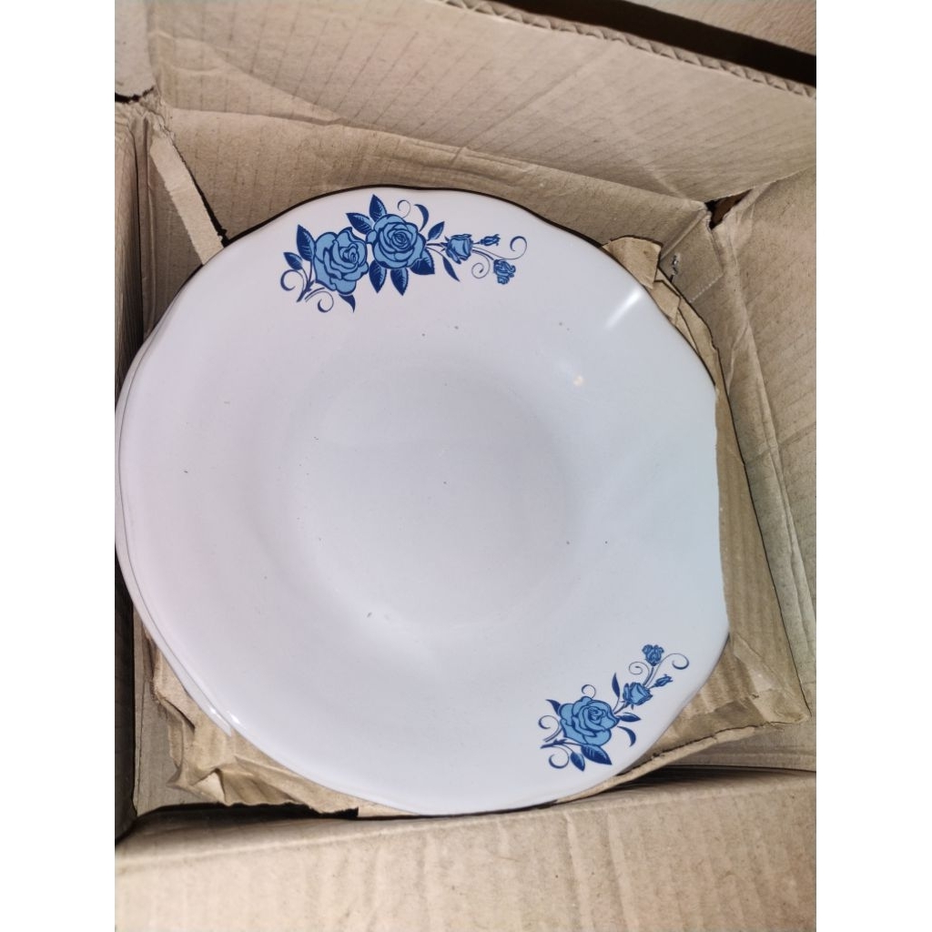 piring keramik Kembang (8 inch) ,piring hadiah soklin/sedap
