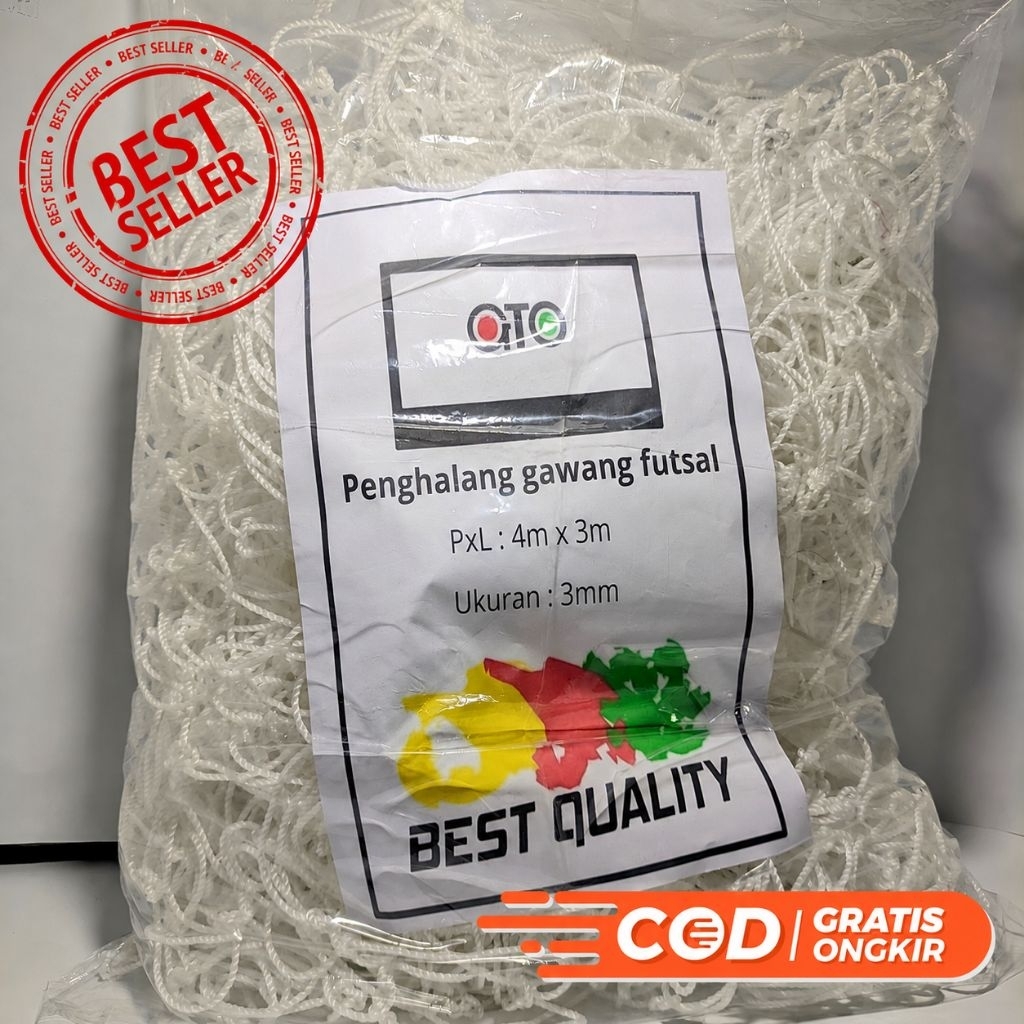 JARING PENGHALANG FUTSAL 4MM 2 GAWANG | JARING GAWANG FUTSAL | JARING BOLA MINI