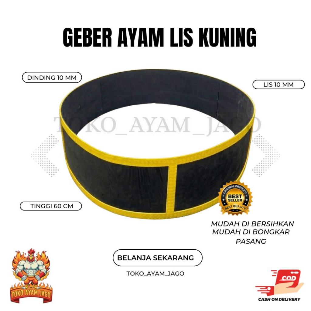 Ring Geber Ayam Aduan Ayam Tebal 20 mm Warna List Kuning