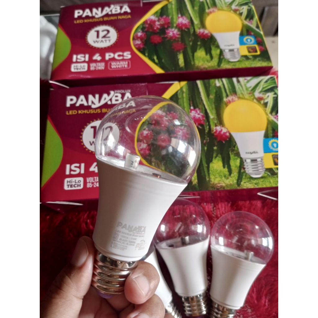 lampu panaba 12 Watt BENING (sepaket isi 10 lampu/10 balon