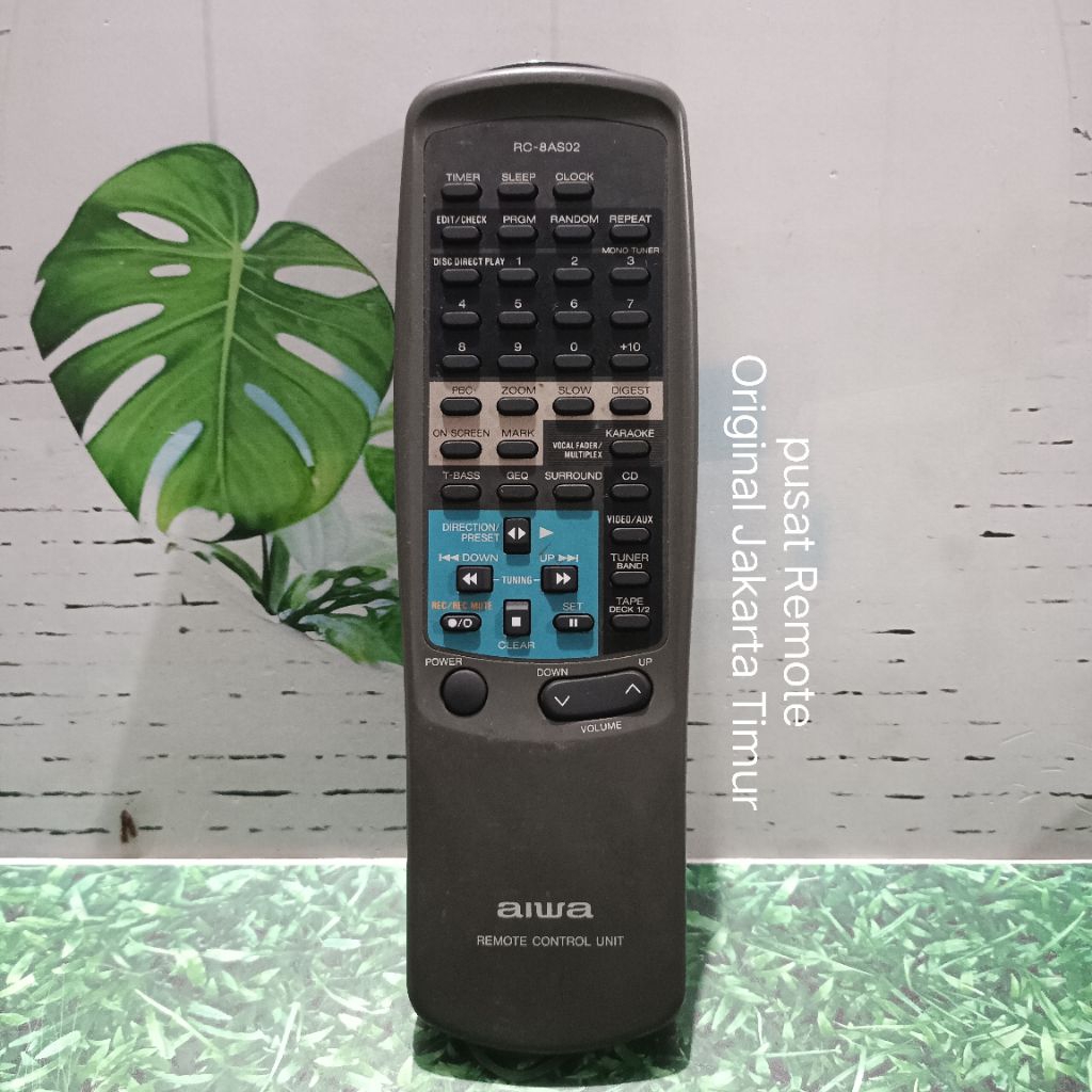REMOTE REMOT DVD COMPO AIWA RC-8AS02 ORIGINAL ASLI