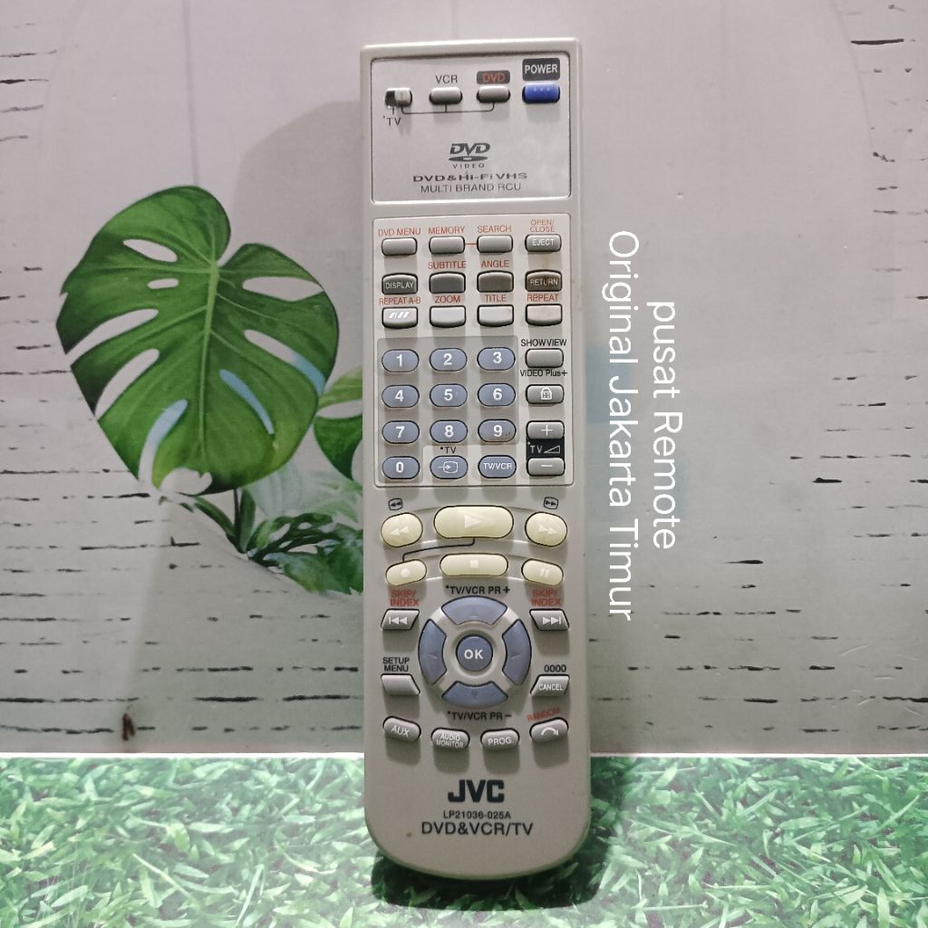 REMOTE REMOT DVD VCR HIFI JVC LP21036-025A ORIGINAL ASLI