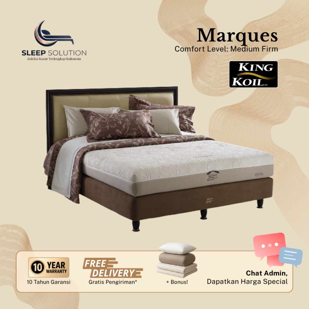 KING KOIL MARQUES I Kasur Spring Bed | Matras Premium | 100x200, 120x200, 160x200, 180x200, 200x200