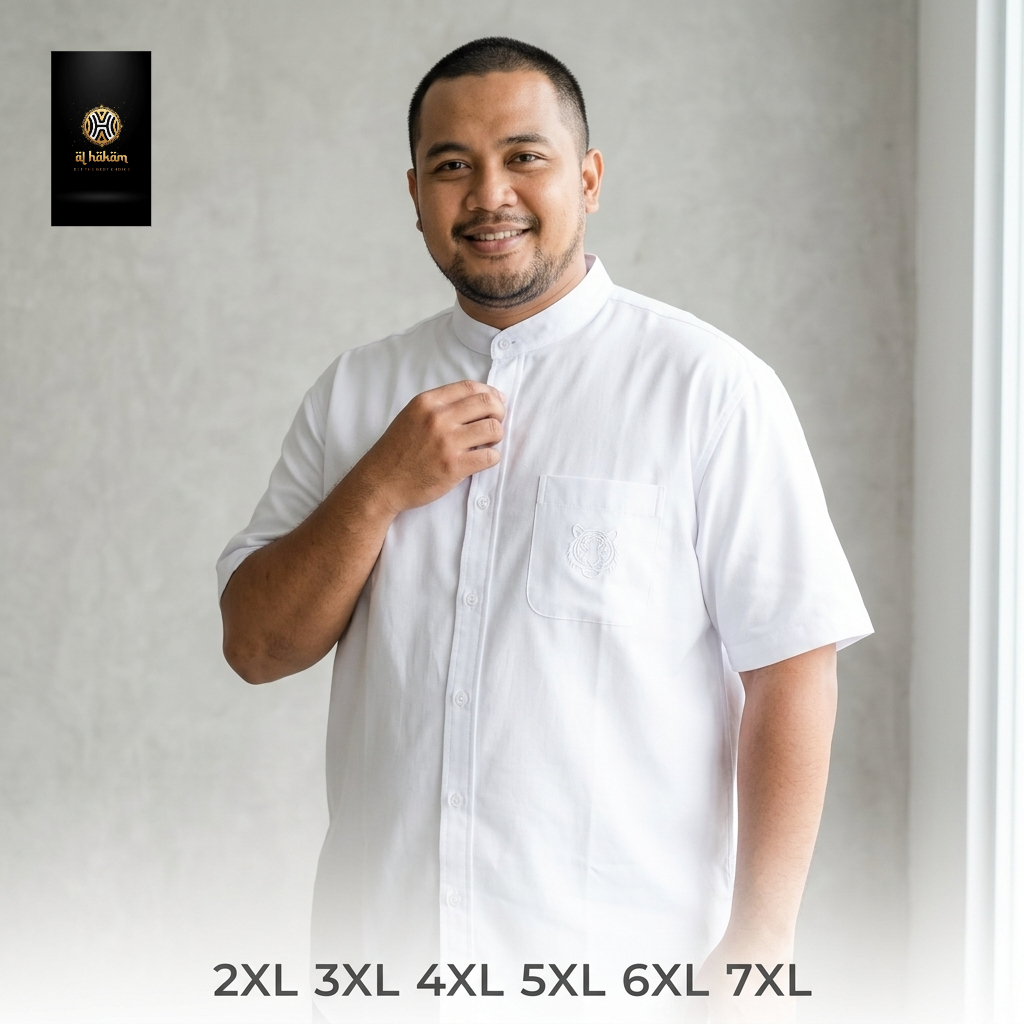 kemeja jumbo polo pique kerah sanghai 2XL-7XL katun pique premium