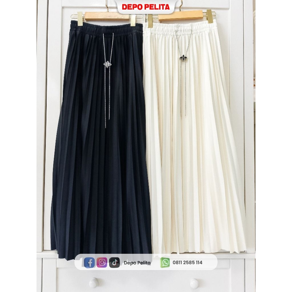 Rok Plisket Elegant Belt