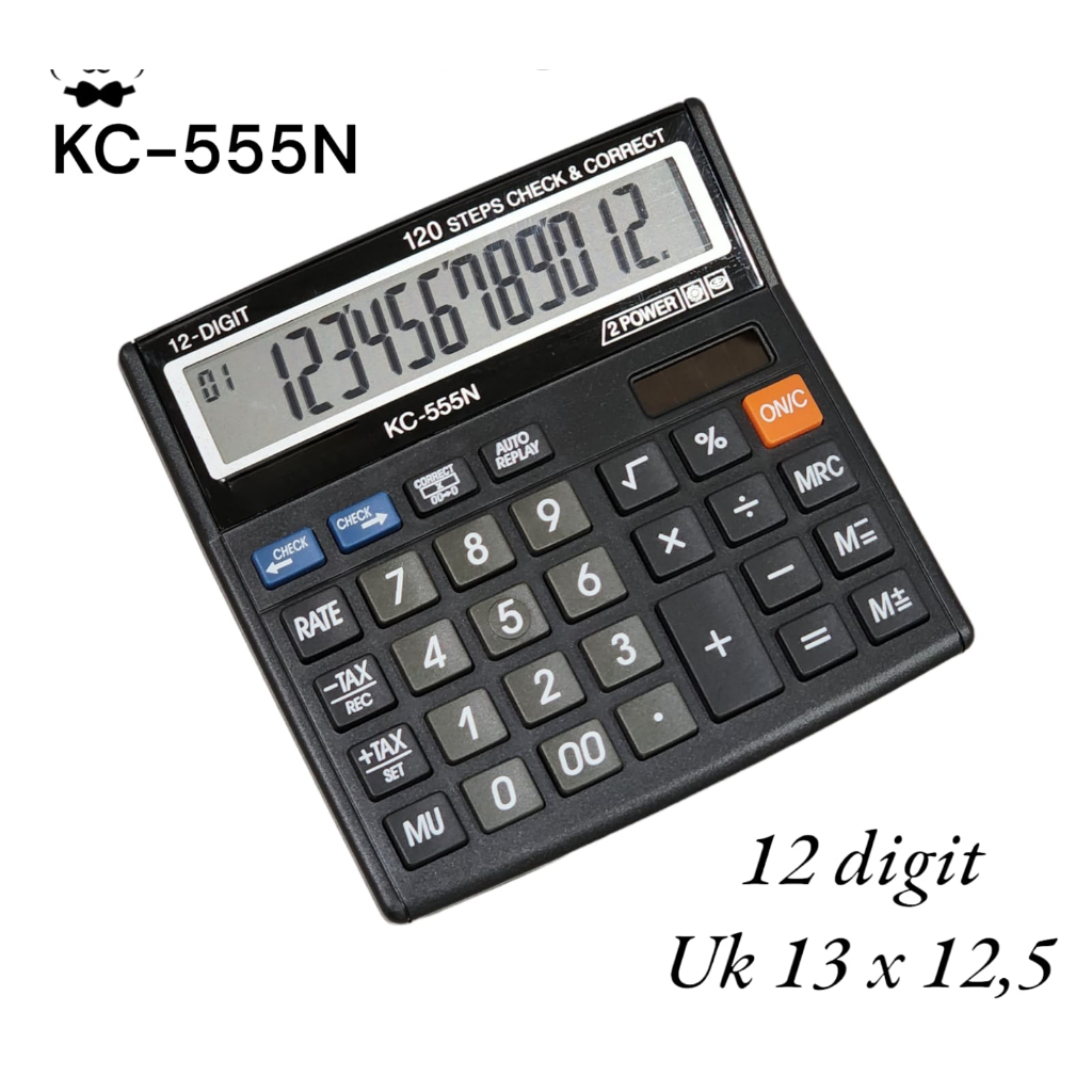 KALKULATOR KINCIZEN KC-555N HITAM | KALKULATOR 12 DIGIT / Kalkulator Besar Dagang Jumbo