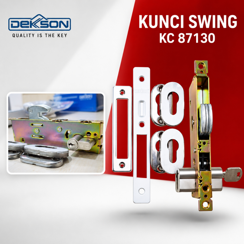 Sliding KUNCI Dekson KC 87130 Pintu Aluminium Kait Besar ORIGINAL