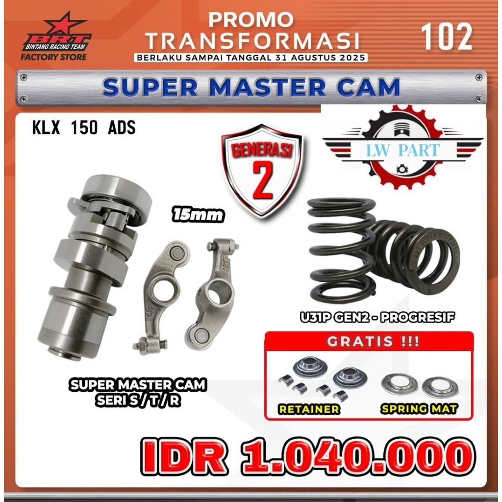 Super Master Cam/Noken As Ads BRT Klx 150, Dtracker