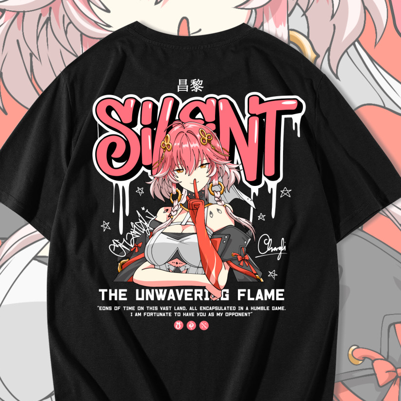 KAOS CHANGLI WUTHERING WAVES - KAOS DISTRO PRIA & WANITA KAOS ANIME & GAME CHANGLI WUWA
