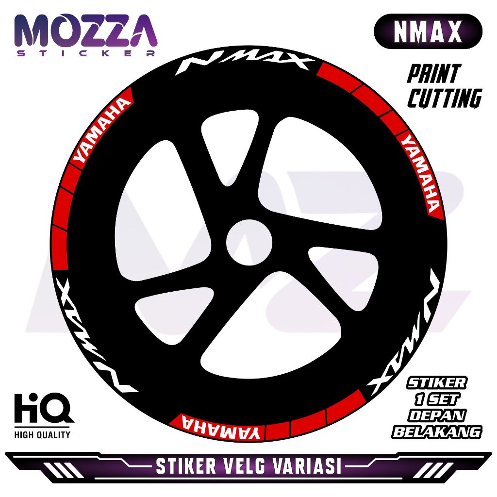 Stiker Velg NMAX / Lis Velk Motor / Cutting Stiker Velg / Sticker Velk Yamaha NMAX Variasi Keren Des
