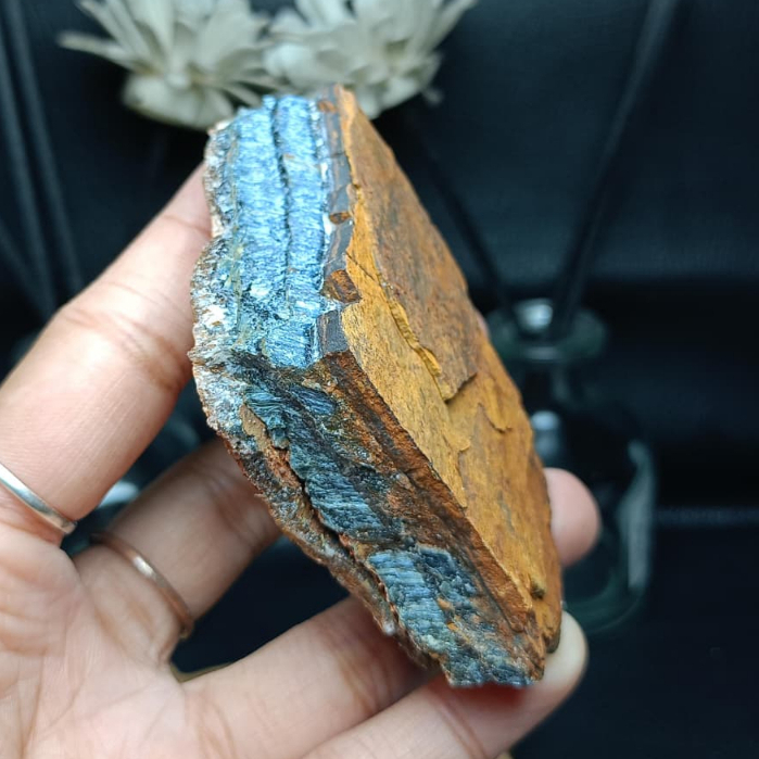 Batu Natural Rough Blue Tiger Eye (2) Batu Asli Alam