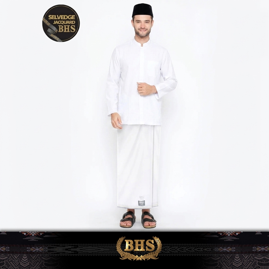 Sarung BHS Cosmo Silver Warna Putih Polos 01