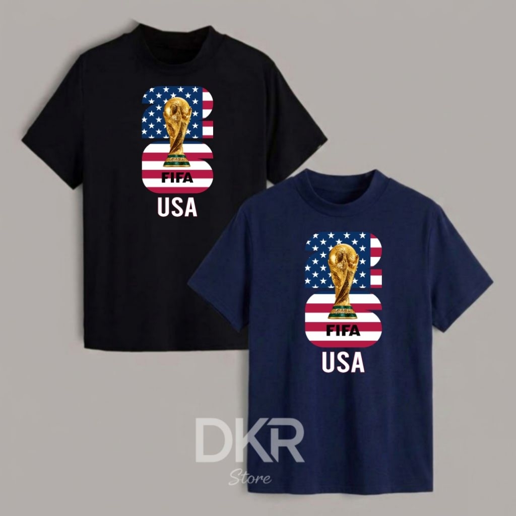 Kaos USA Piala Dunia 2026 Baju Tshirt Timnas USA Piala Dunia 2026 Kaos Oblong Piala Dunia