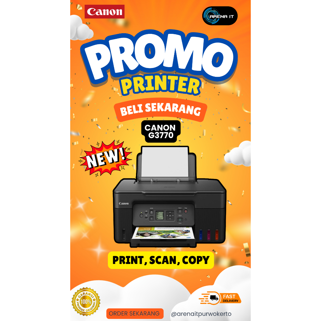 Printer Canon G3770 Multifungsi Printer All in One