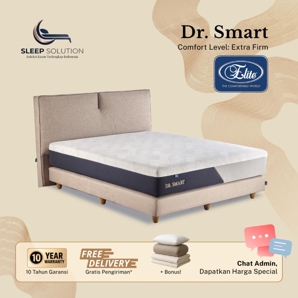 ELITE DR.SMART I Kasur Spring Bed | Matras Premium | 100x200, 120x200, 160x200, 180x200, 200x200