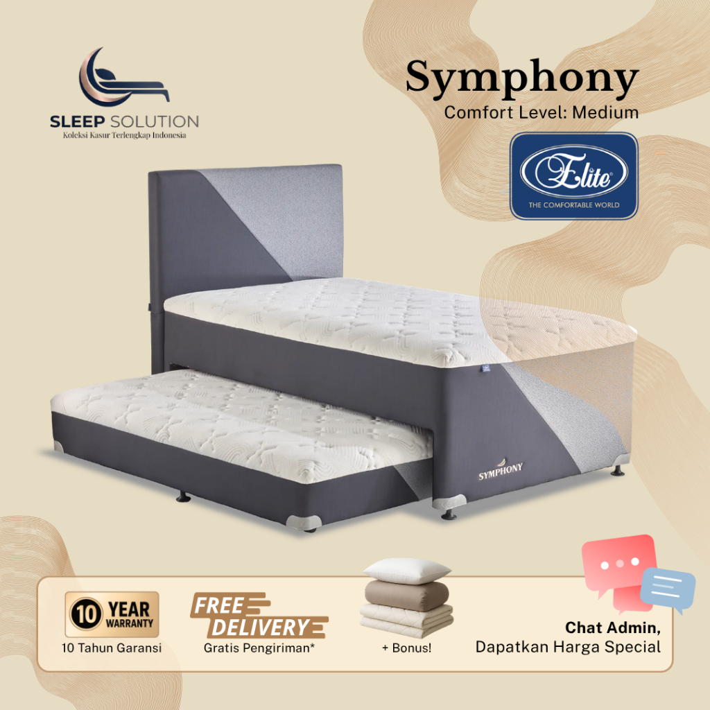 ELITE SYMPHONY I Kasur Spring Bed | Matras Premium | 100x200, 120x200, 140x200
